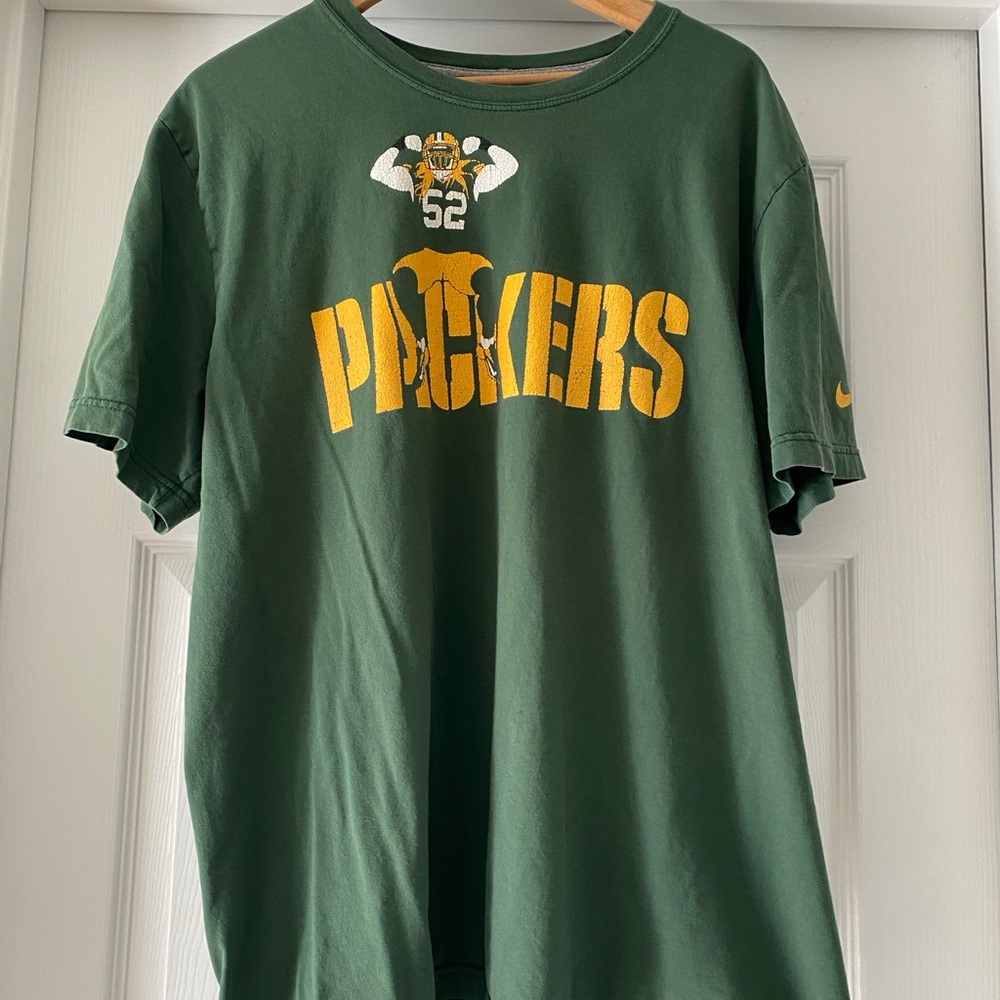 Vintage Clay Matthews #52 Nike Green Bay Packers Tee Size XL